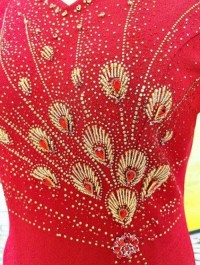 High-end embroidered dress