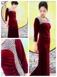 noble and elegant wedding banquet fashion cheongsam dress